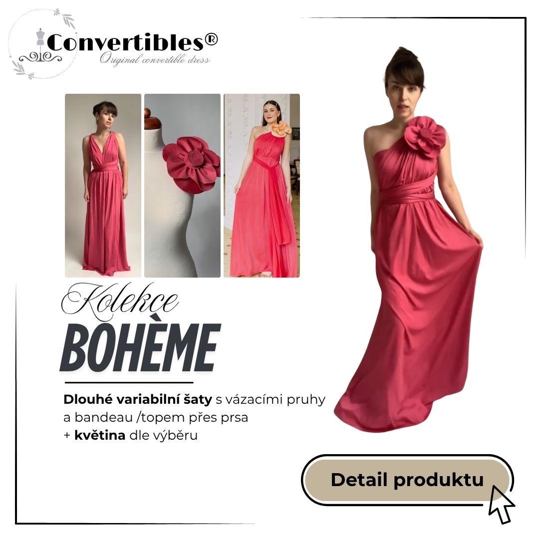 variabilní šaty s květinou